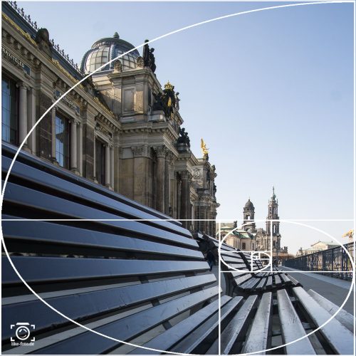 Dresden Katholische Hofkirche - Bildkomposition nach der Goldenen Spirale - Fotoideen und Fotografie Tipps von like-foto.de
